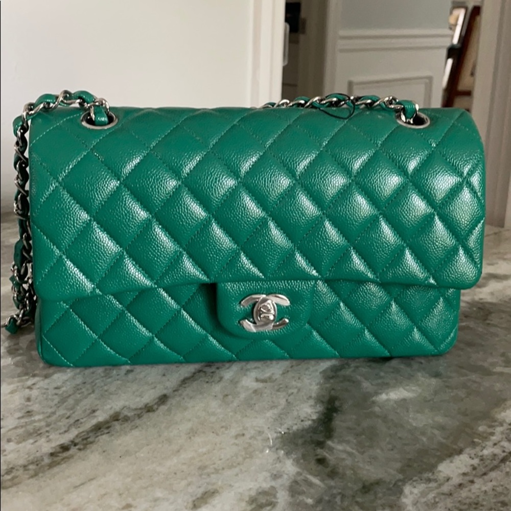 Chanel Classic Double Flap Medium Green